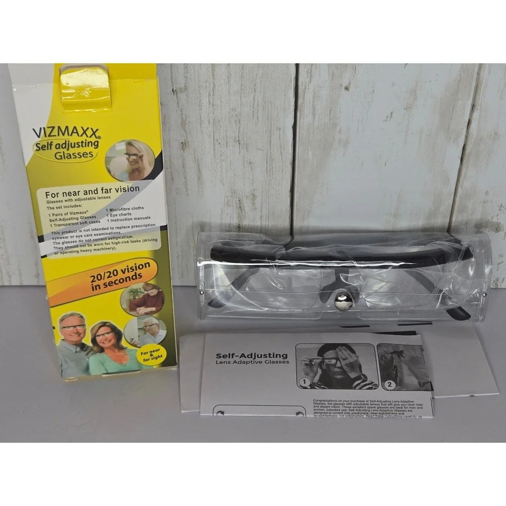 VIZMAXX Self Adjusting Unisex Glasses Near and Far Sight + Case